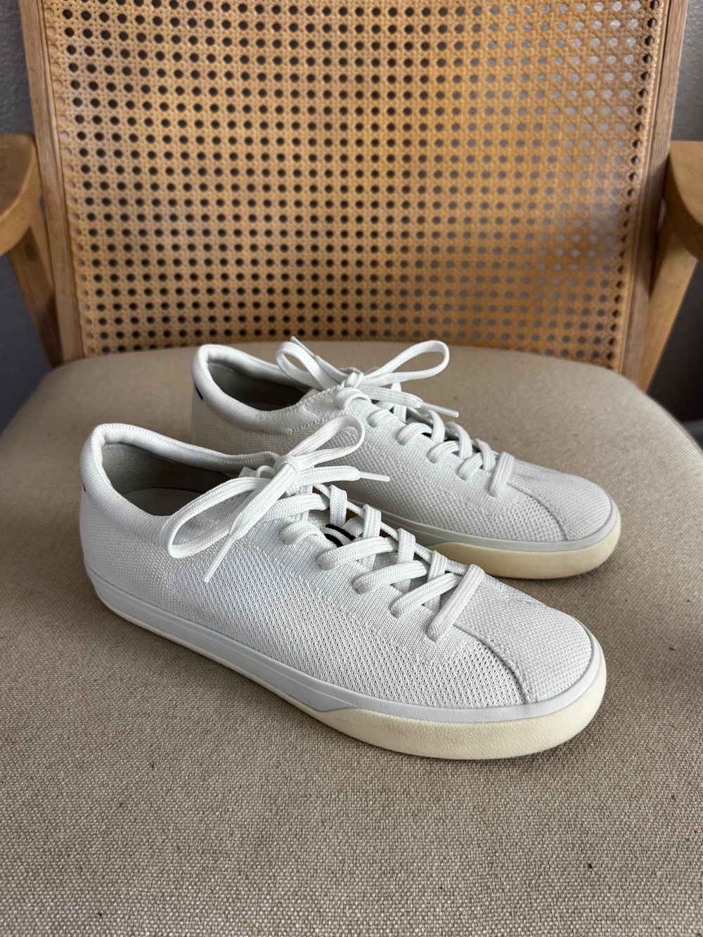 Rothy's The Lace Up Sneaker Bright White Size 8.5